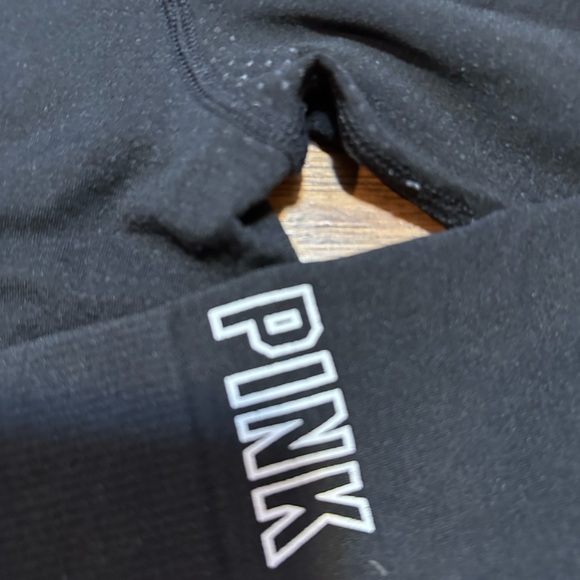 Victoria’s‎ Secret PINK Active Long sleeve Black Crop top Size Small - Picture 2 of 7